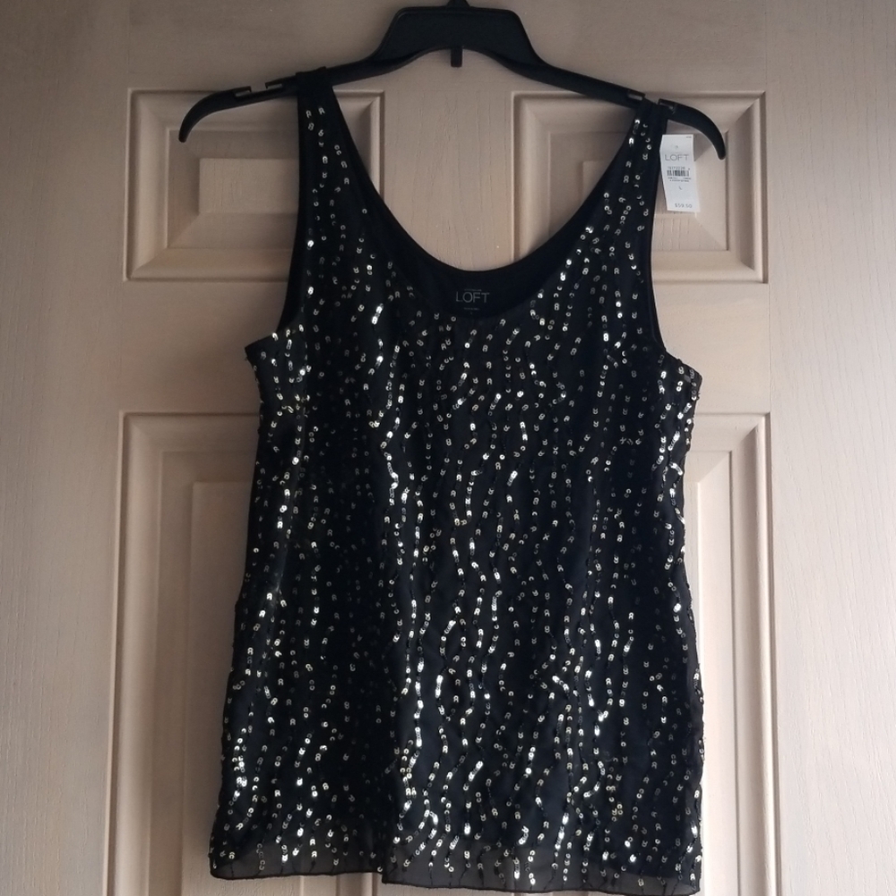 Loft Sequin Tank Top